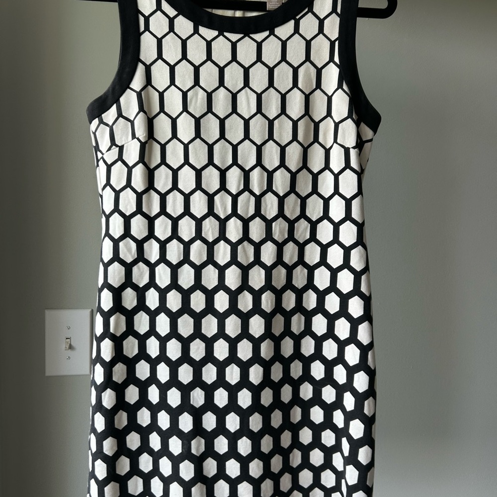 Banana Republic Black and White Honeycomb Mini Dress